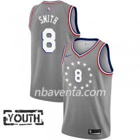Camiseta Niños Philadelphia 76ers Zhaire Smith 8 2018-19 Nike City Edition Gris Swingman